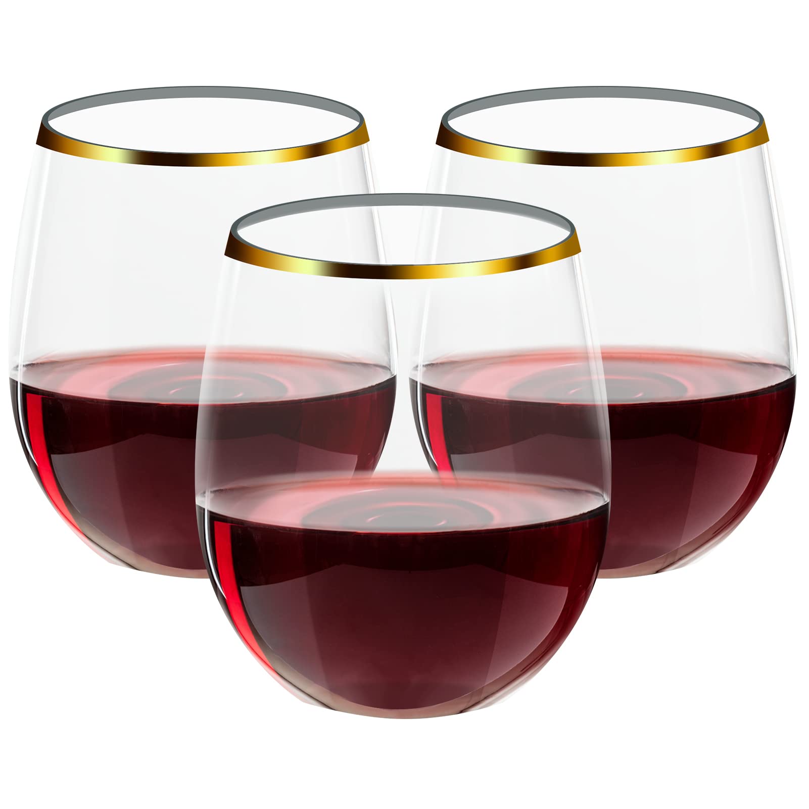 SENSATIONS 12 oz Plastic Wine Glasses, 4 count