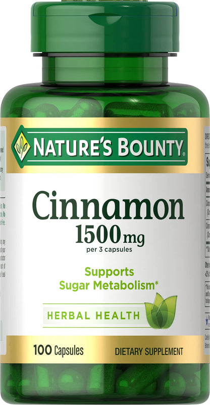 CINNAMON 1000MG CAP 100CT NAT BOUNTY