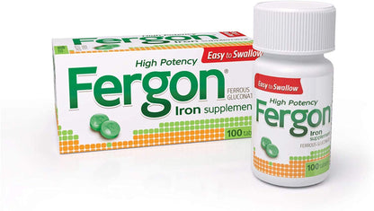 FERGON IRON SUPPLEMENT TABLETS 100 CT