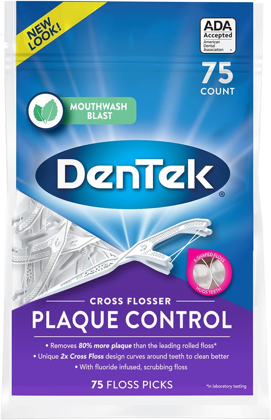 Dentek Cross Flosser Plaque Control 75 Count