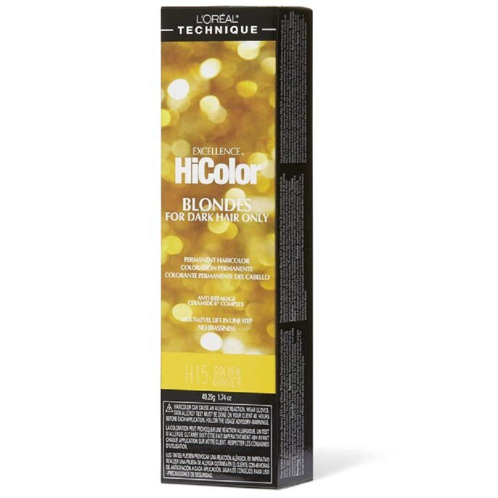 Loreal Excel Hicolor H15 Tube Golden Ginger 1.74oz