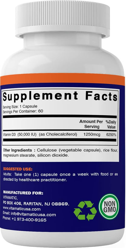 VITAMIN D CP 1250MCG 12