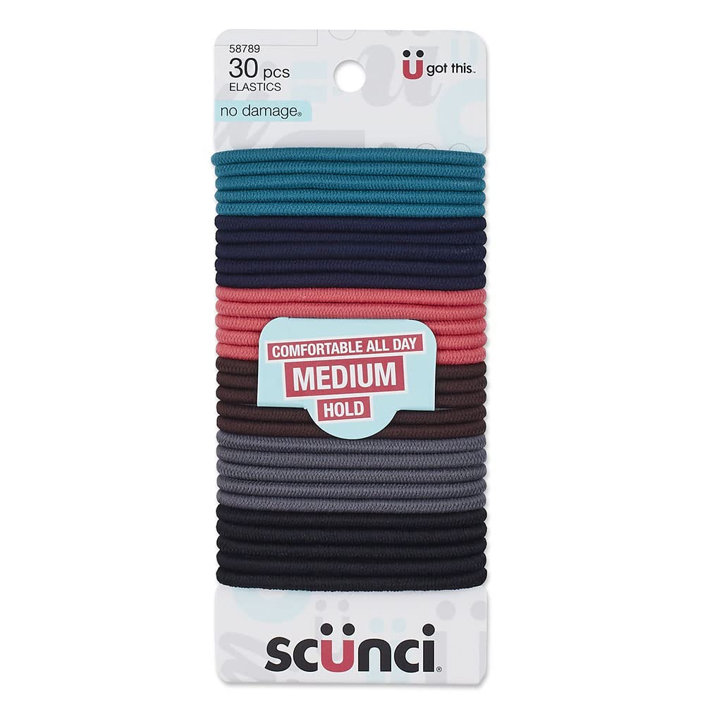 Scünci No Damage Effortless Beauty Large Neutral Multicolor Elastics Neutral, 30 CT