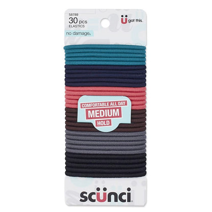 Scünci No Damage Effortless Beauty Large Neutral Multicolor Elastics Neutral, 30 CT