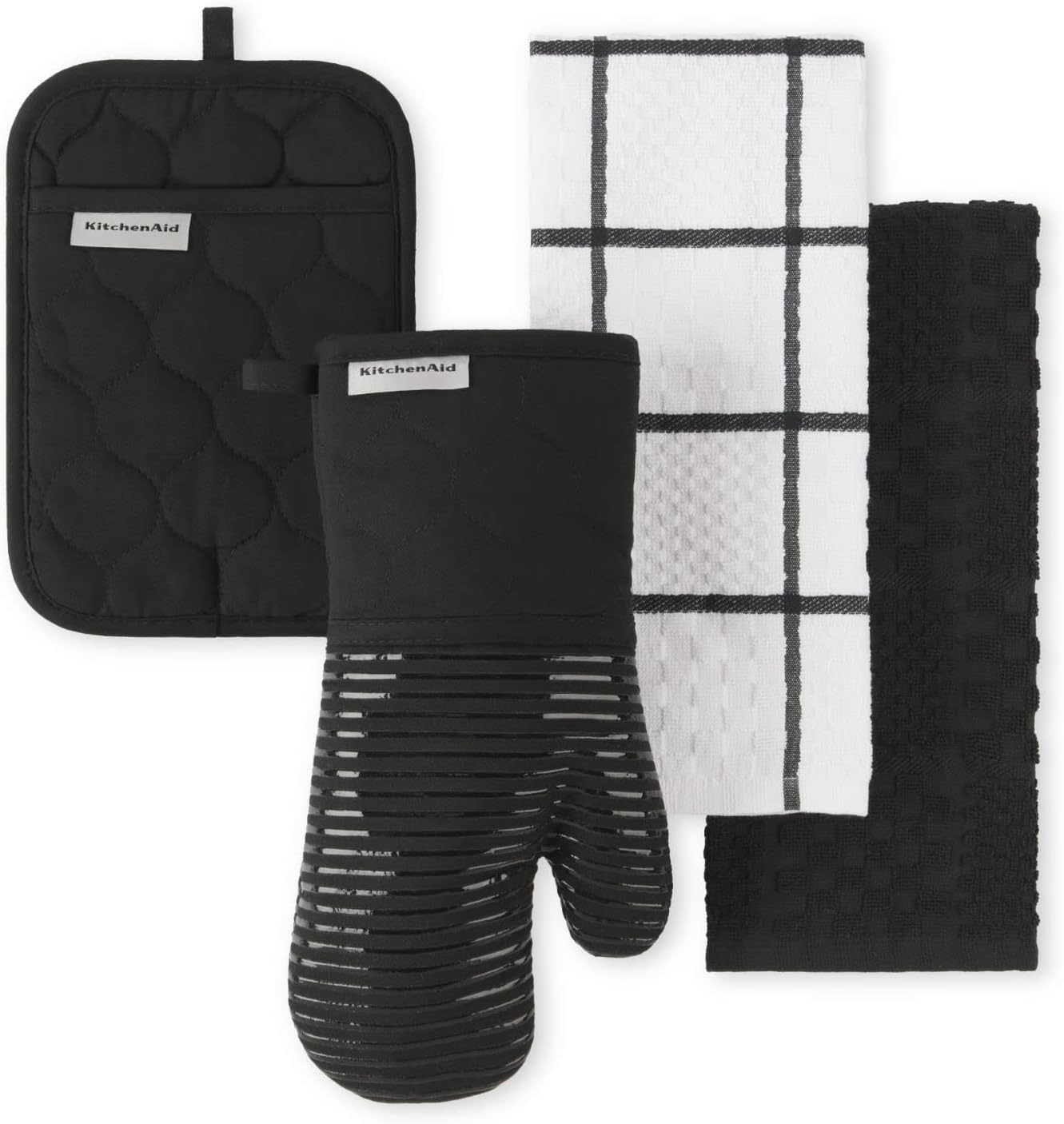 MUkitchen 100% Cotton Terry-Lined 9"x9" Potholder - Surf