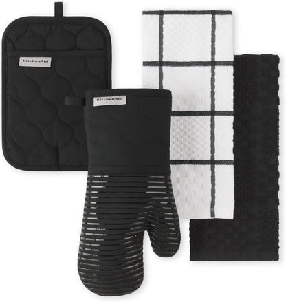 MUkitchen 100% Cotton Terry-Lined 9"x9" Potholder - Surf