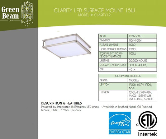 CLRL.SHIM LIGHT PLEX LGHT1Z12DL