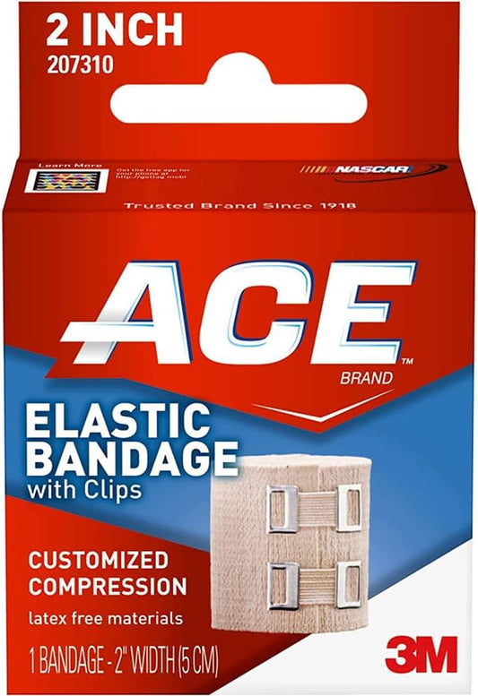 ACE COMPRESSION BANDAGE BLACK 4IN W/CLIP