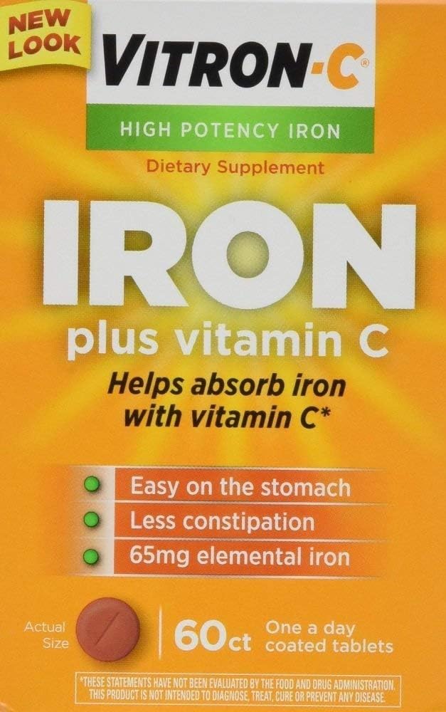 IRON W/VITA C TB 100-250MG 100