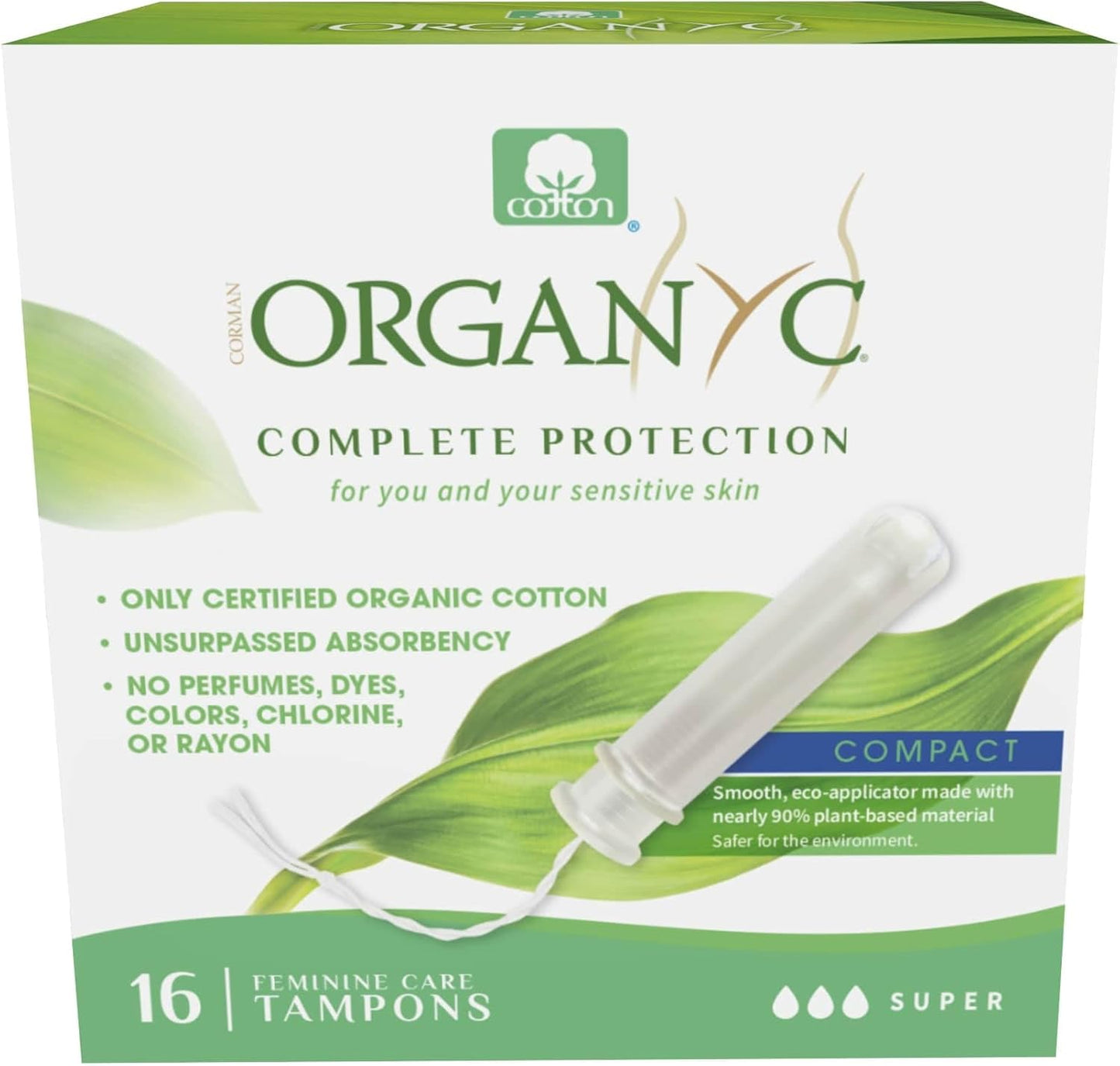 ORGANYC TAMPONS,SUPER,NON-APPLCTR