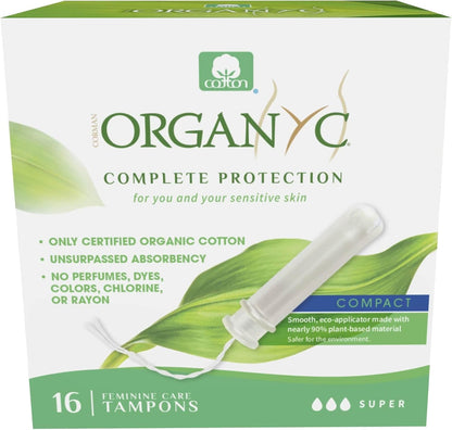 ORGANYC TAMPONS,SUPER,NON-APPLCTR