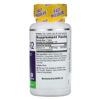 VITAMIN B-12 TD 5000MCG 100 STB