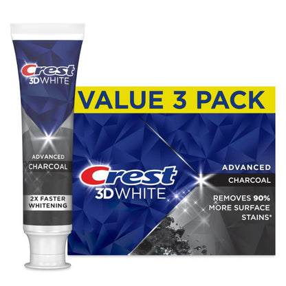CREST 3D WHITE ADV CHARCOAL T/P 3.3OZ