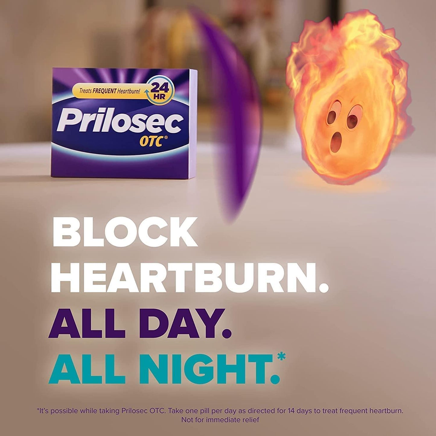 Prilosec Otc Treats Frequent Heartburn 24Hr 14 Tablets