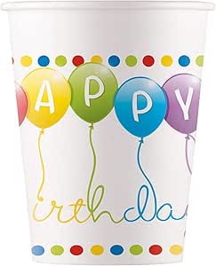 BLLN PRTY BDAY 9" PLT 8CT