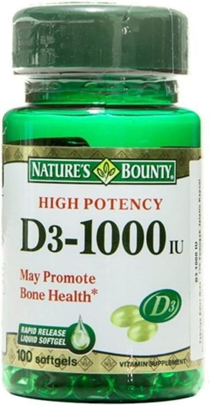 VITAMIN D3 1000IU SFTGL 120CT NAT BOUNTY