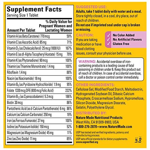 NEONATAL PRENATAL VITAMIN TAB 100