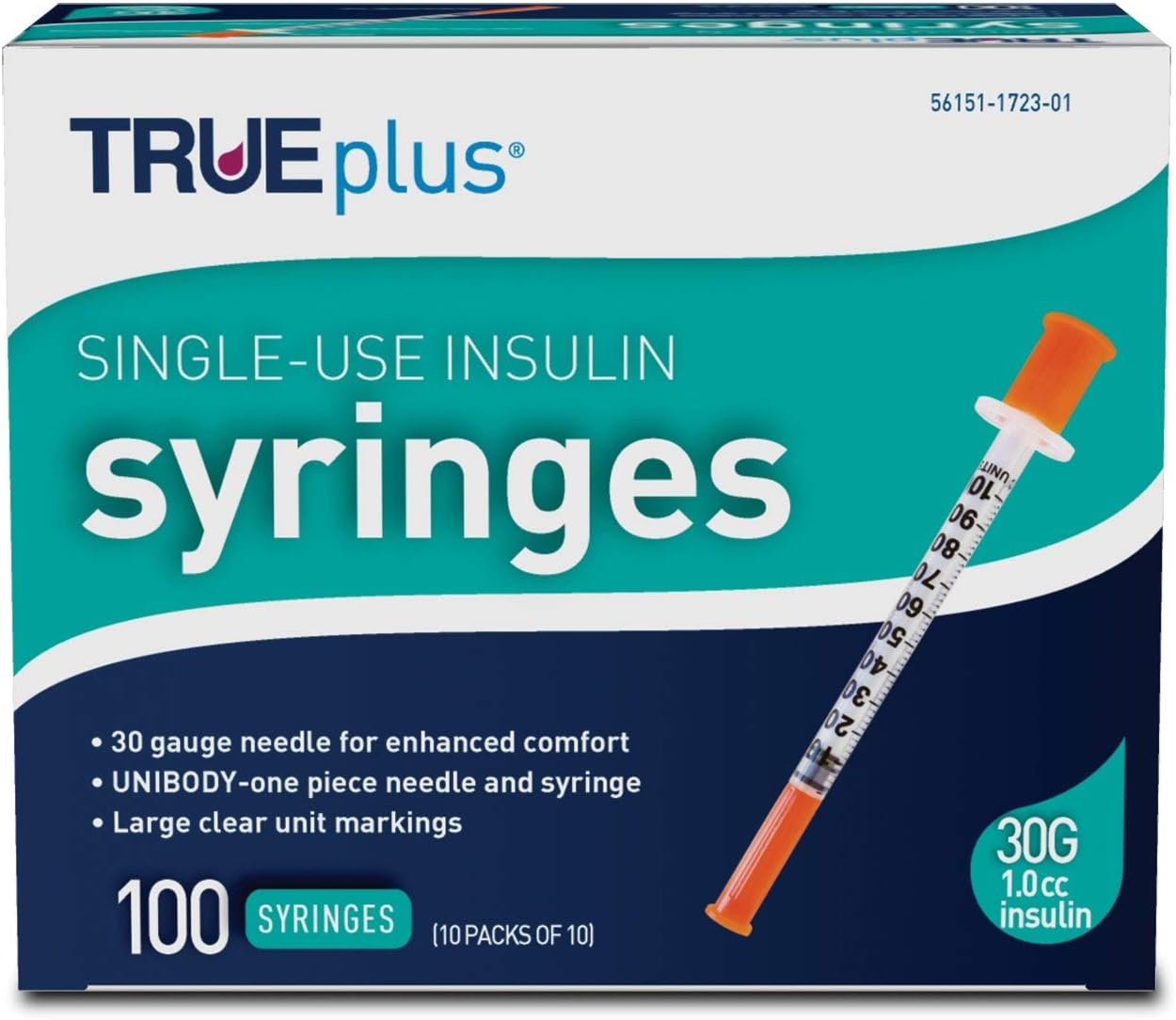 TRUEPLUS SYRINGE 5/16" 31GX1/2CC 100CT