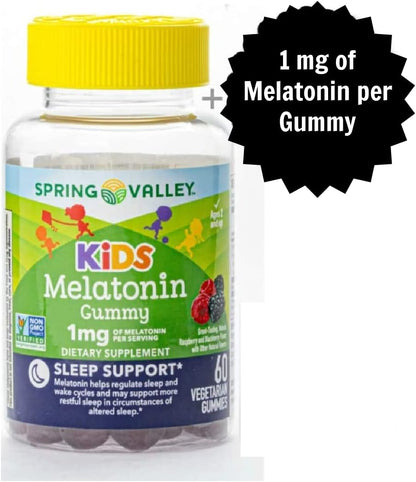 GNP MELATONIN CHLD 1 MG RSPBRY CHW 60CT