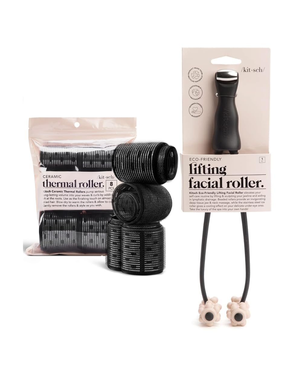 Kitsch Ceramic Thermal Hair Rollers - 8 pack