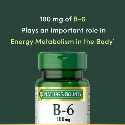 VIT B6 100MG TABLET 100CT NAT BOUNTY
