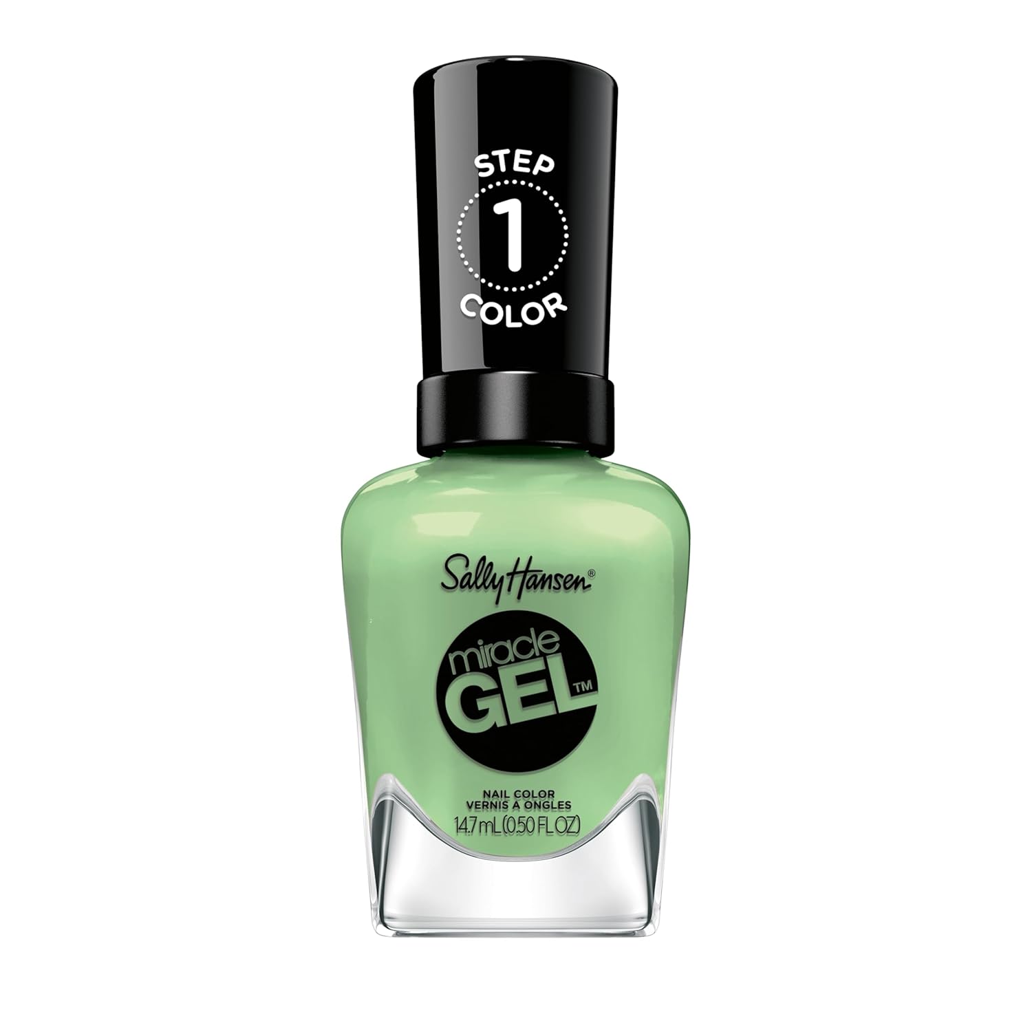 Sally Hansen Miracle Gel, MoMint, Long Lasting, Gel-Like Formula, No UV Lamp Needed, Green Nail Polish