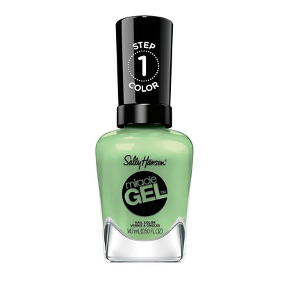 Sally Hansen Miracle Gel, MoMint, Long Lasting, Gel-Like Formula, No UV Lamp Needed, Green Nail Polish
