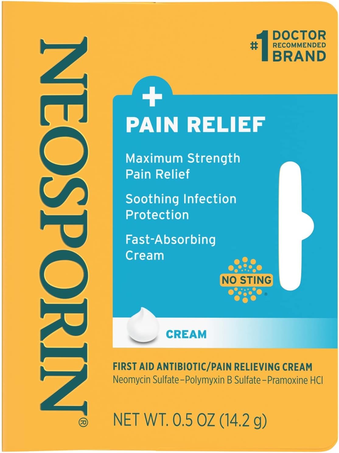 NEOSPORIN PLUS PAIN CREAM 0.5OZ