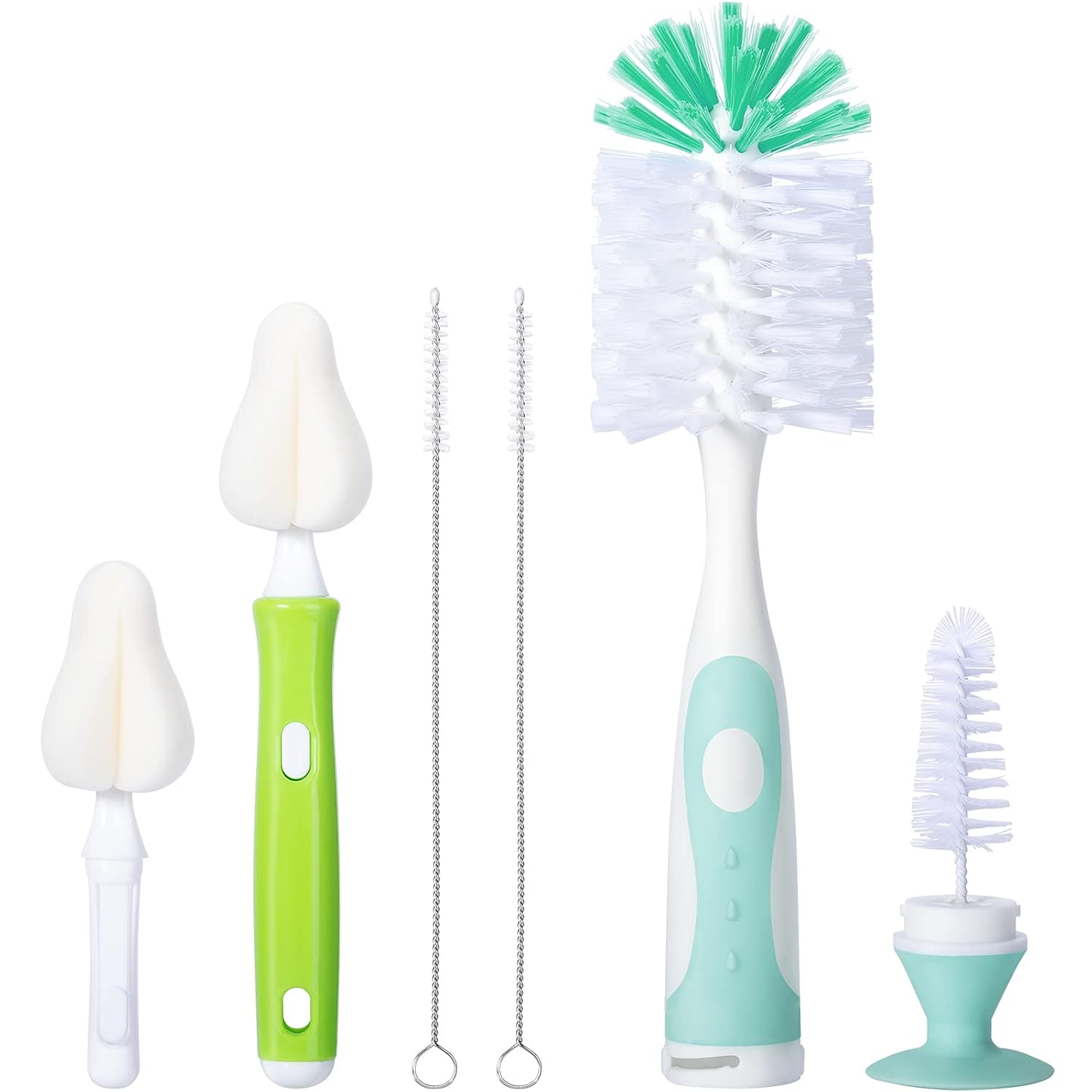 Babyking Suction Base Bottle Brush with Nipple Cleaner - Assorted