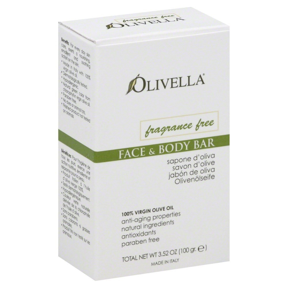 OLIVELLA BAR SOAP,FRAGRANCE FREE