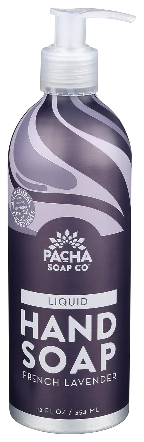 PACHA SOAP CO LIQUID HAND SOAP, FRENCH LAVENDER 12 FL OZ