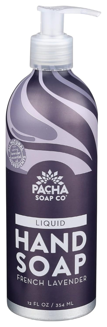 PACHA SOAP CO LIQUID HAND SOAP, FRENCH LAVENDER 12 FL OZ