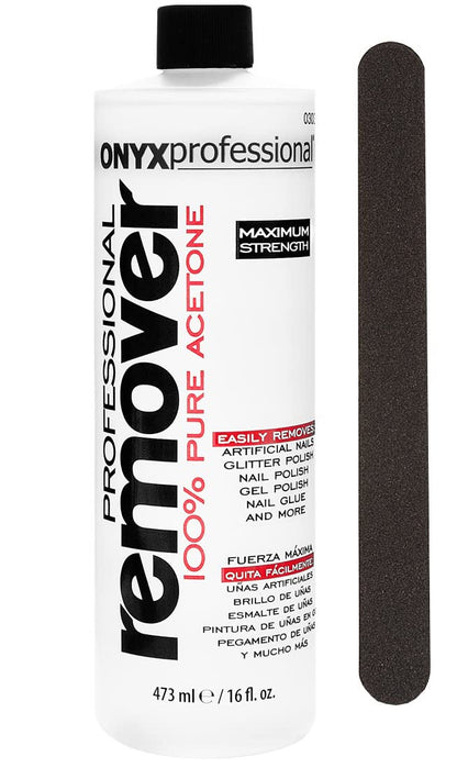 ONYX Professional 100% Acetone Nail Polish Remover, 16 oz