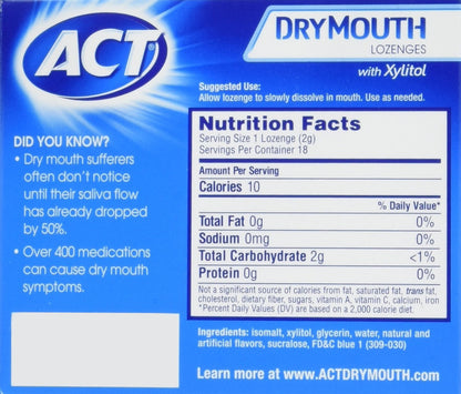 ACT DRY MOUTH LZ 18 MNT W/XYLTL
