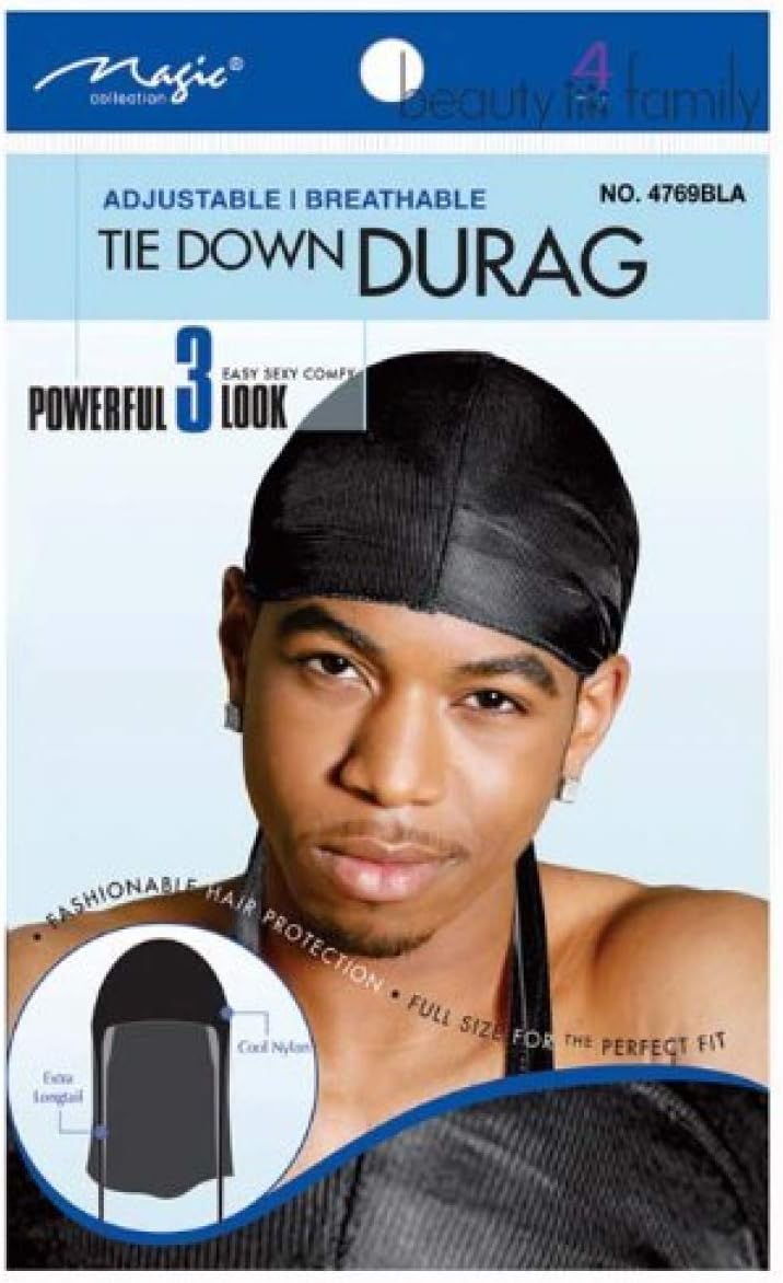 CALYPSO BLACK DURAG MEN-  BOYS
