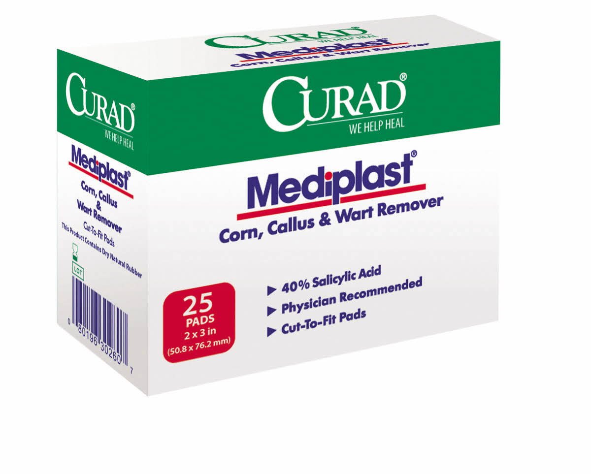 CURAD MEDIPLST CRN CALLS WRT RMVR PAD 25
