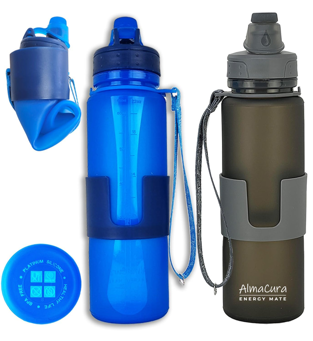 SJ Travel Plastic 4 Piece Bottle Set 3 oz, TSA Compliant with Reusable Bag and Labels