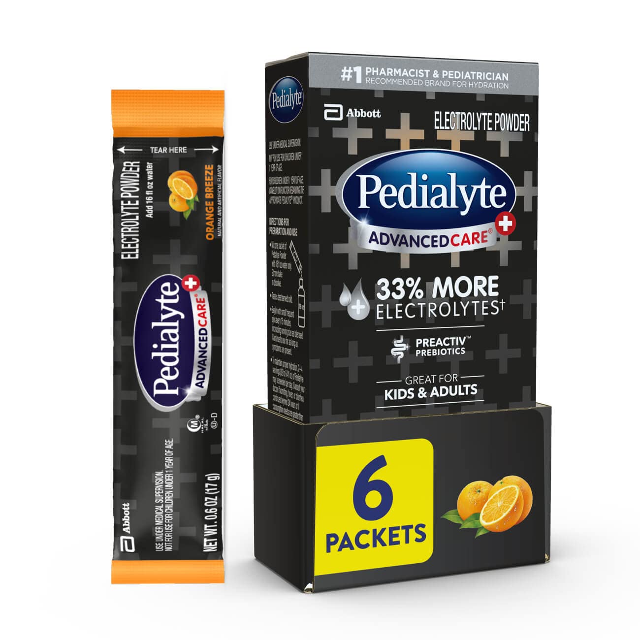 PEDIALYTE ELECTROLYTE ORANGE PWD 8X0.3OZ