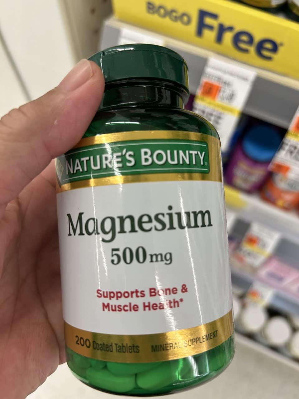 MAGNESIUM 500MG TAB 200CT NAT BOUNTY