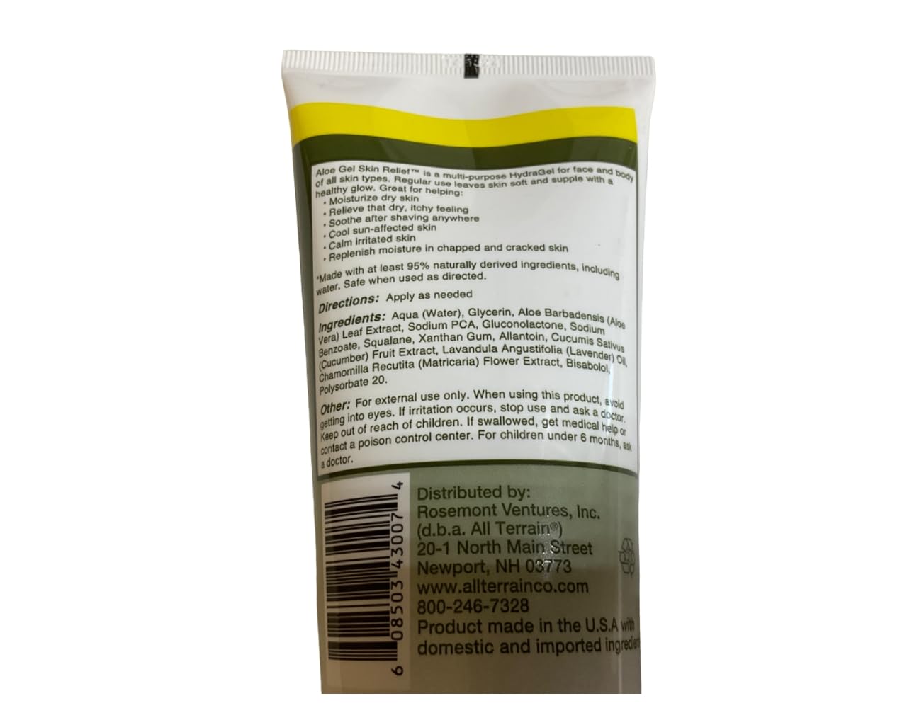 ALL TERRAIN ALOE GEL SKIN RELIEF