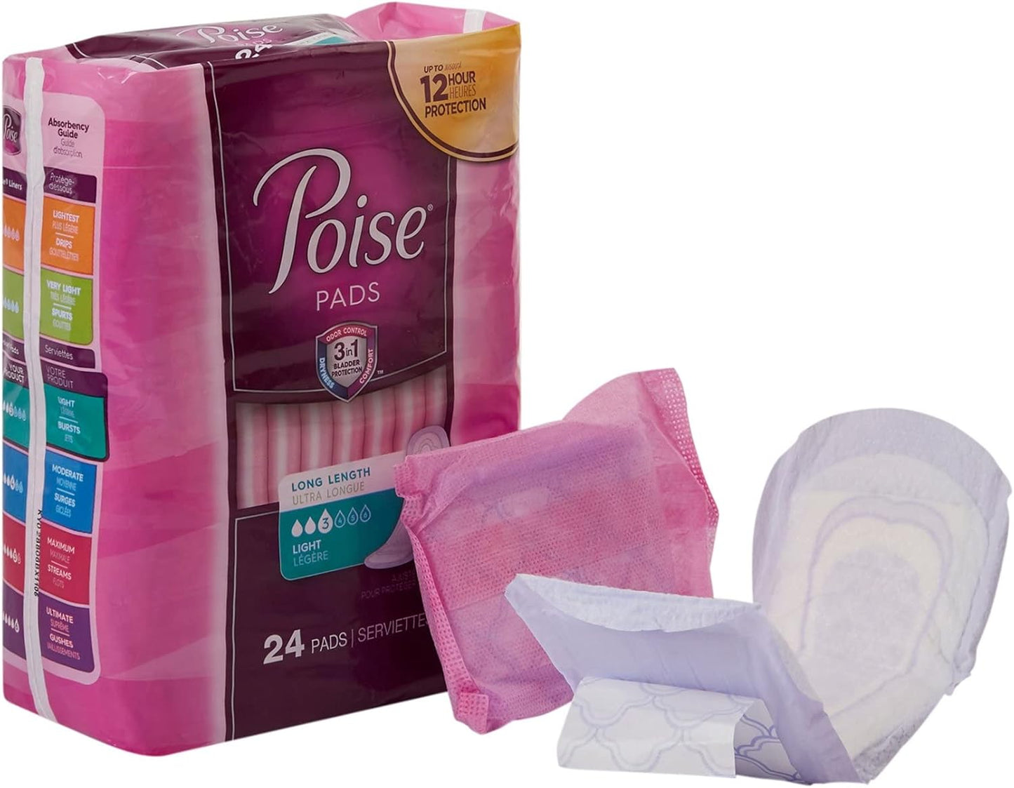 POISE PAD DAILY VERY LIGHT ABSORB 4X48CT