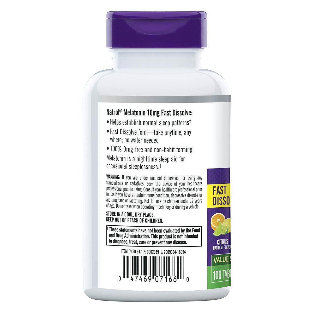 GNP MELATONIN 10MG QUCK DISOLVE 100 TAB