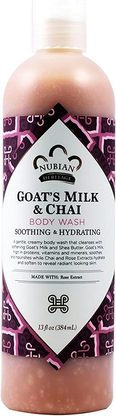 NUBIAN HERITAGE BDY WASH,GOATS MILK&CHAI
