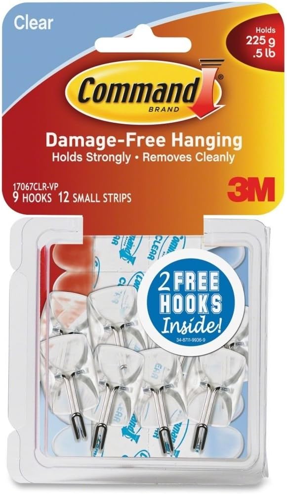 COMMAND UTENSIL HOOK 6 SM CLR