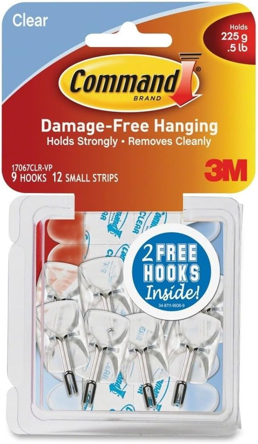 COMMAND UTENSIL HOOK 6 SM CLR