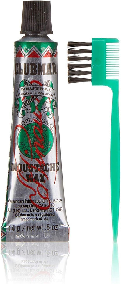 CLUBMAN MOUSTACHE WAX CHESN .5Z