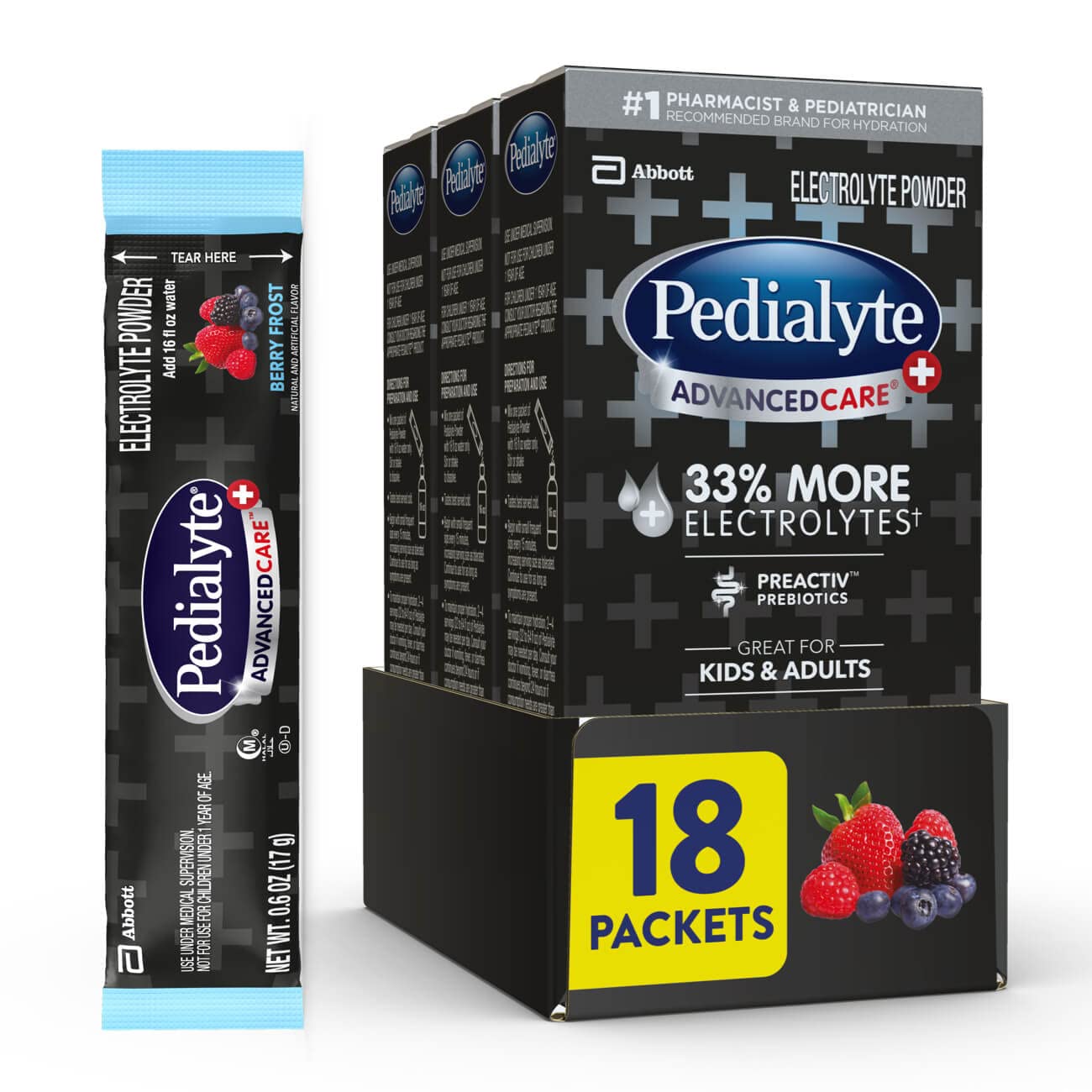 PEDIALYTE ZERO SGR BRY FRST LIQ 4X1 LT