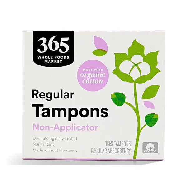 Organic Cotton Tampons; Regular & Unscented