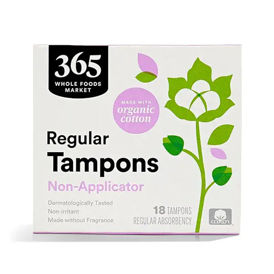 Organic Cotton Tampons; Regular & Unscented