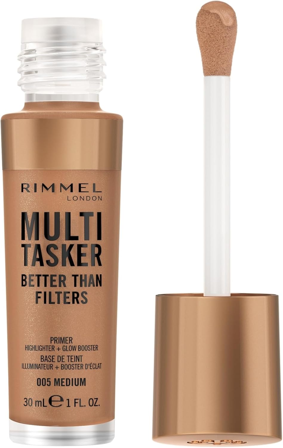Rimmel London Multi Tasker Better Than Filters 3-in-1 Primer, Highlighter + Glow Booster - 007 Deep
